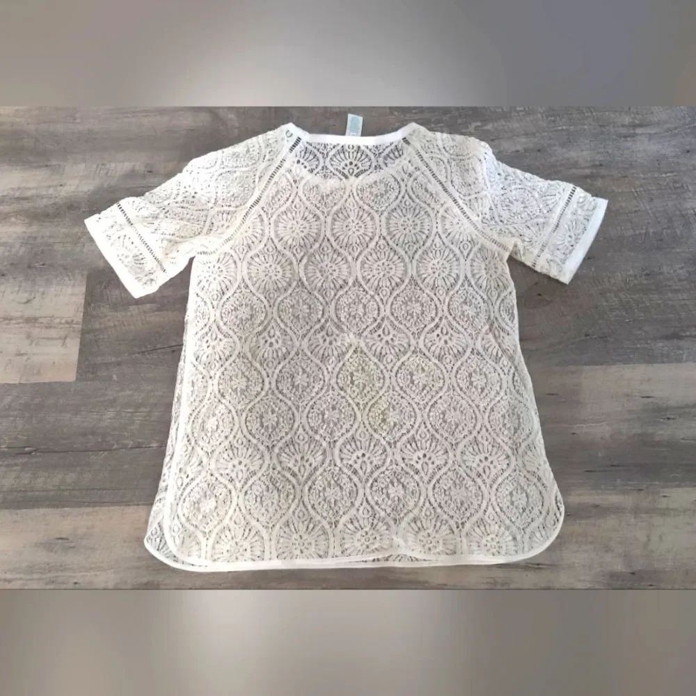 Sundance Cream White Lace Blouse Top
